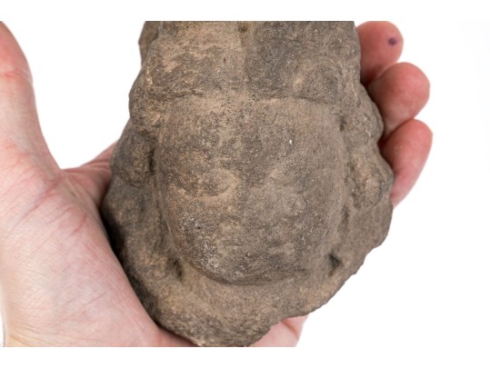 Carved Stone Buddha Head 