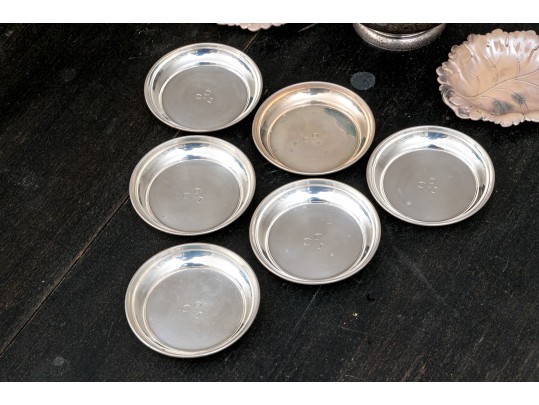 Collection Of Sterling Silver & Silver Plated Tabletop Items, 9.125 OZT, Weighable Sterling
