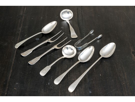 Antique Collection Of English And American Sterling Silver Serving Utensils, 15.595 OZT