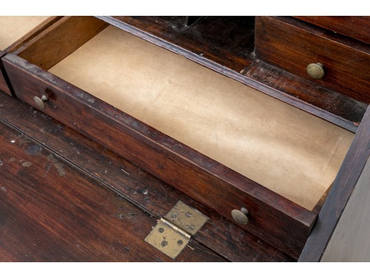 Antique 19th Century Slant Top Secretary Chest