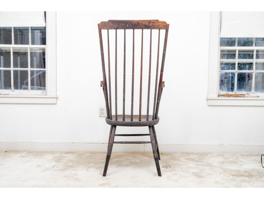 An Antique Tall Comb Back Windsor Arm Chair