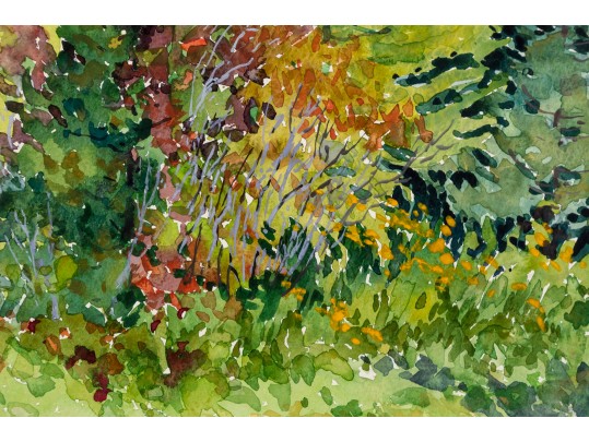 William L. Drake (1929-2019) Watercolor On Paper, Forest Landscape