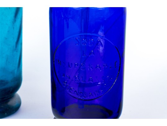 Group Of Vintage Glass Dispensers And Medication Bottles