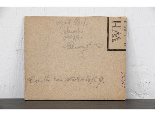 William A. Drake (1891-1979) Watercolor On Board, Mount Hook, Palisades, 1933