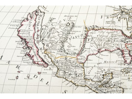 1677 Hand-colored Copper Engraved Map, 