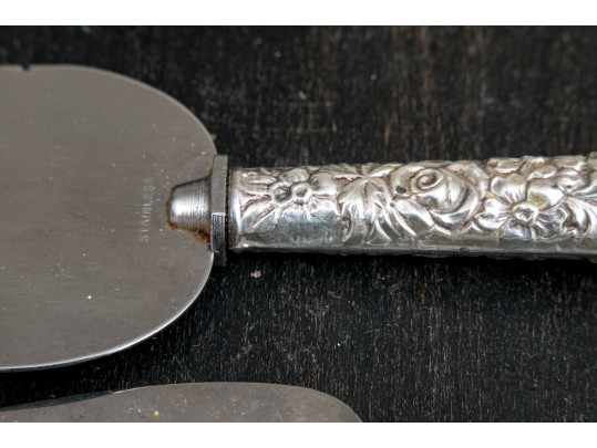 Collection Of Miscellaneous Silver Plated Flatware Utensils With An Inkwell And Picture Frame