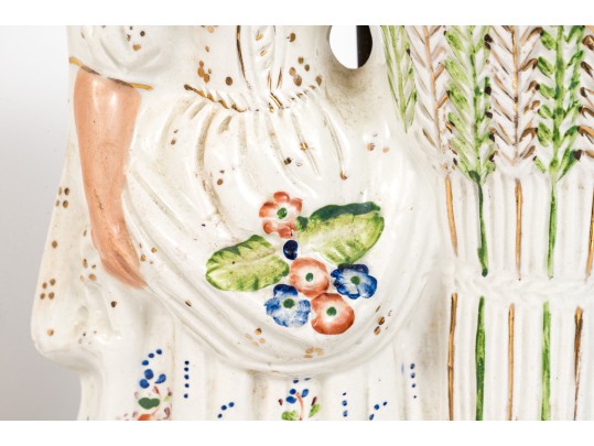 Pair Of English Stafforsdhire Highlander Spill Vases Mounted As Lamps