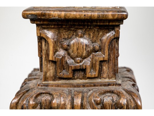 Pair Of Impressively Carved Floor Lamps, Probably Italian