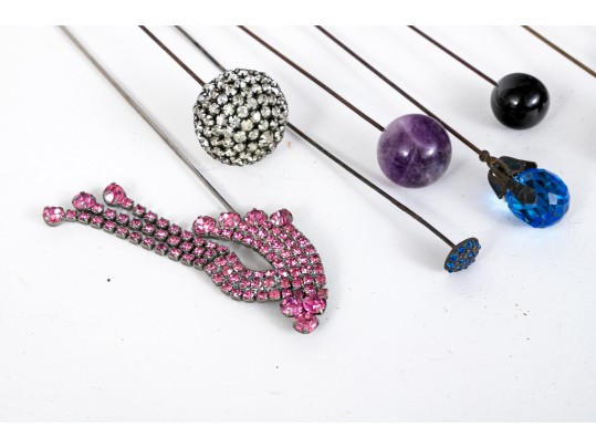 Vintage Collection Of 26 Decorative Hairpins