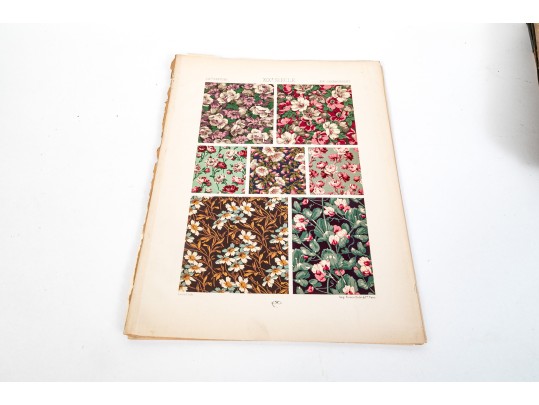 A Group Of Three Vintage Bound Books And Loose Print