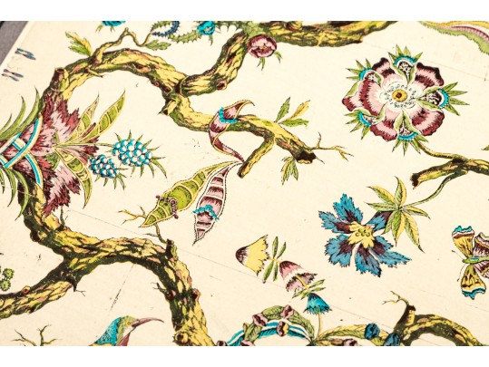 A Group Of Three Vintage Bound Books And Loose Print