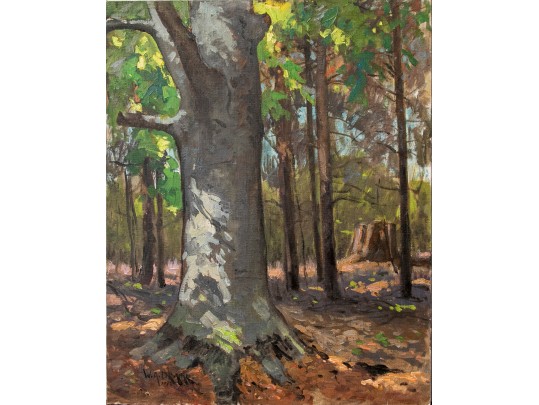 William A. Drake (1891-1979), Oil Artist Panel - Forest Landscape - Unframed