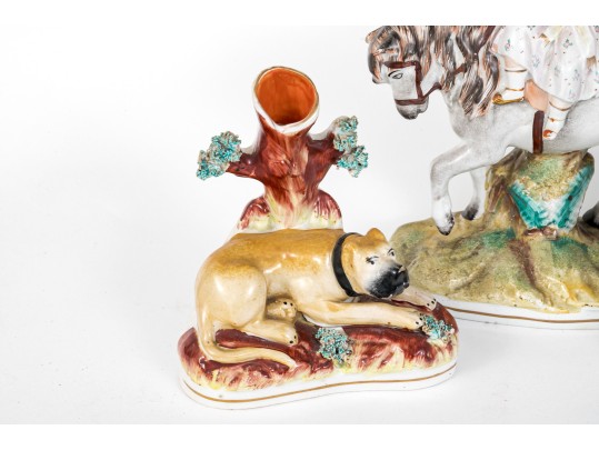 Collection Of Antique English, Staffordshire Hand Painted Ceramic Wares