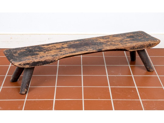 Antique Rustic Wooden Milking Stool