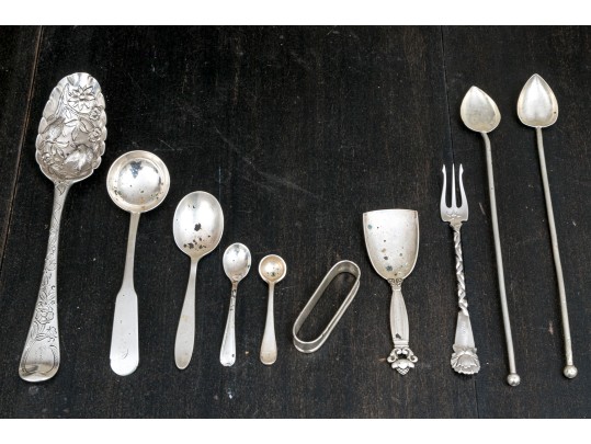 Vintage Collection Of Sterling Silver Service Utensils, 5.925 OZT Total