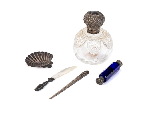 Intriguing Collection Of Mixed Media Items Including Sterling And Crystal