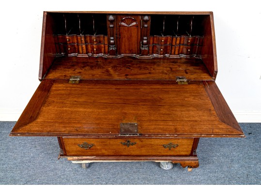 Antique Slant Front Secretary Cabinet, For Repair