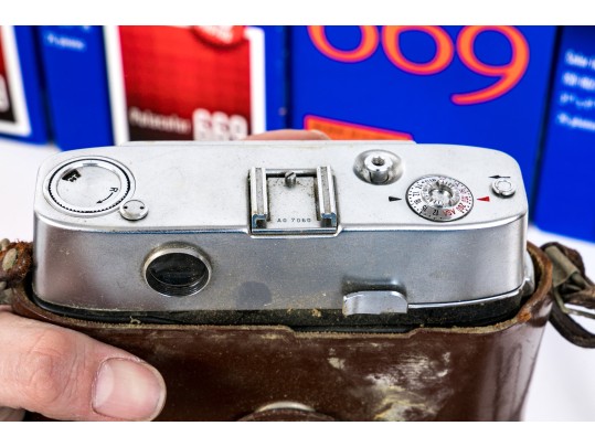 Group Of Vintage Cameras And Film