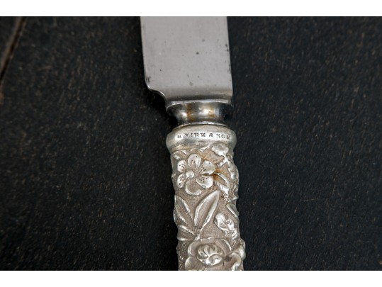 Collection Of Miscellaneous Silver Plated Flatware Utensils With An Inkwell And Picture Frame