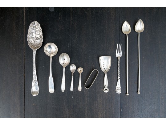 Vintage Collection Of Sterling Silver Service Utensils, 5.925 OZT Total