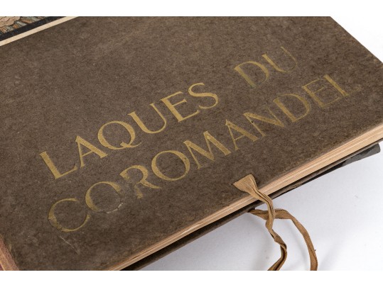 A Group Of Three Vintage Bound Books And Loose Print