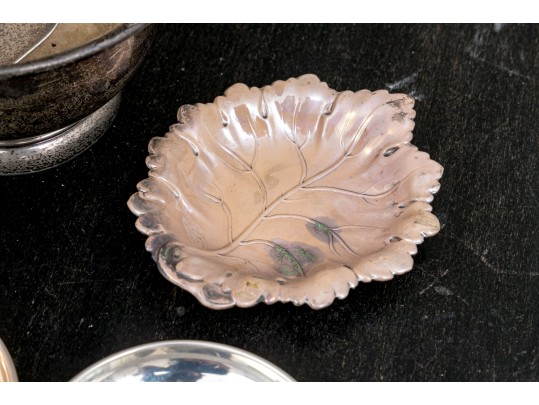 Collection Of Sterling Silver & Silver Plated Tabletop Items, 9.125 OZT, Weighable Sterling