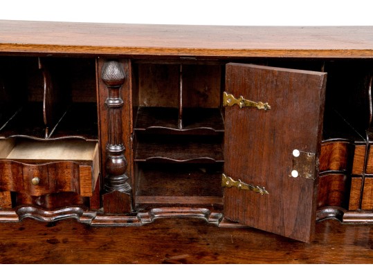 Antique Slant Front Secretary Cabinet, For Repair