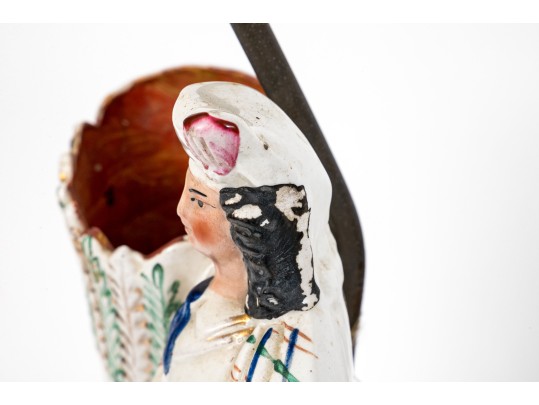 Pair Of English Stafforsdhire Highlander Spill Vases Mounted As Lamps