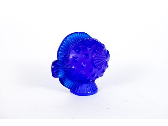 Two French, Lalique Nautical Table Top Items