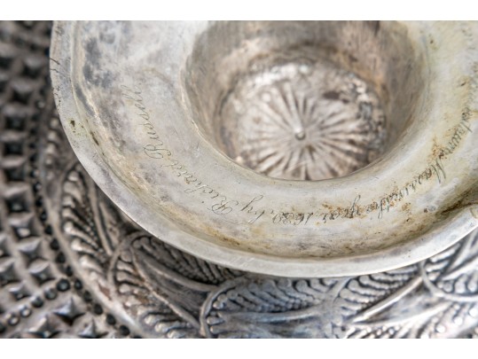 Antique Silver Footed Tazza, 10.985 OZT