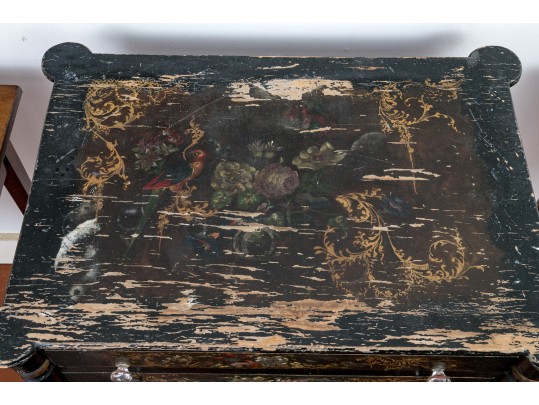 Collection Of 3 Antique Carved, Ebonized & Finished Side Tables - For Restoration