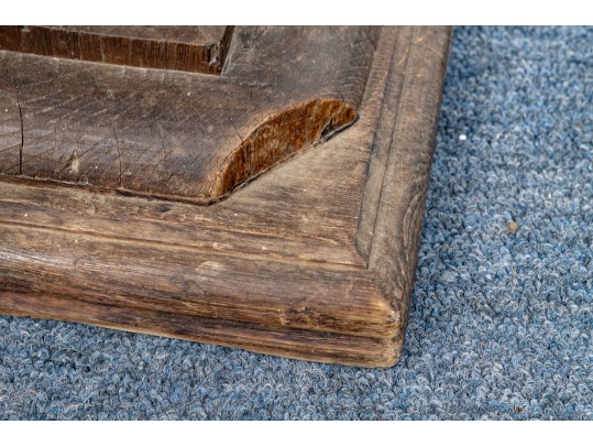 Antique Carved Wooden Altar Stick