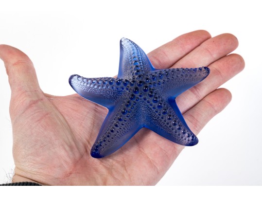 Two French, Lalique Nautical Table Top Items