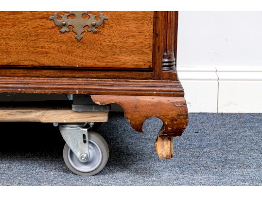 Antique Slant Front Secretary Cabinet, For Repair