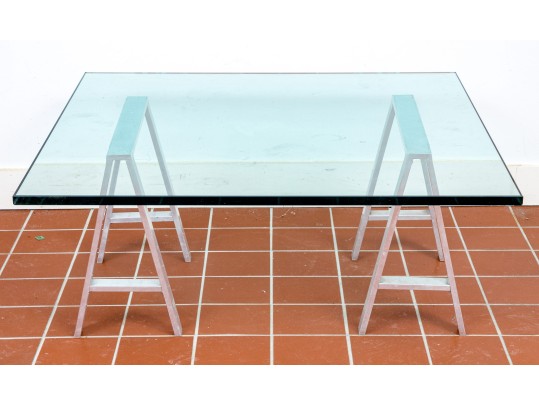 Impressive Chrome And Glass Cocktail Table