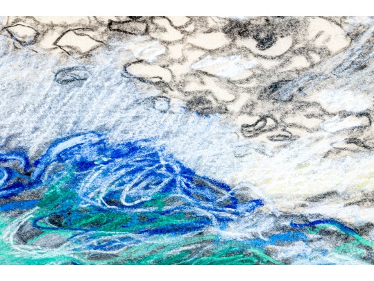 Pastel On Paper Abstract Landscape