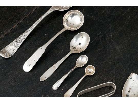 Vintage Collection Of Sterling Silver Service Utensils, 5.925 OZT Total