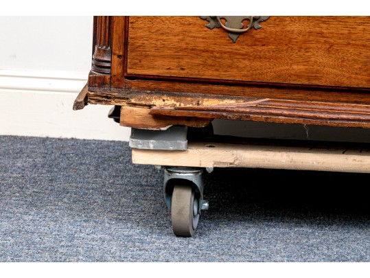 Antique Slant Front Secretary Cabinet, For Repair