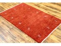 Indian Hand Loomed Wool Lori Carpet, 3' X 4'-10