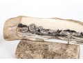 Two Vintage Pieces Of Hand Carved Scrimshaw