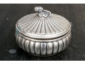 Mexican Lidded Sterling Silver Box, 11.345 OZT, Gadroon Decorated