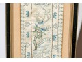 Pair Of Antique Chinese Silk Embroidered Panels, Framed