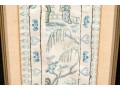 Pair Of Antique Chinese Silk Embroidered Panels, Framed