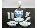 Collection Of 8 Assorted Asian Mixed Media Table Top Wares