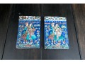 Pair Of Persian Moulded And Hand Painted Ceramic Plaques 