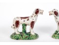Lovely Pair Of Vintage English, Staffordshire Painted Ceramic Spaniels