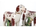 Lovely Pair Of Vintage English, Staffordshire Painted Ceramic Spaniels