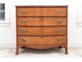 Antique Federal Bow Front Chest Of Drawers, Ca. 1800-1820