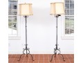 Vintage Pair Of Iron Floor Lamps