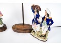 Pair Of Vintage English, Staffordshire Figural Table Lamps